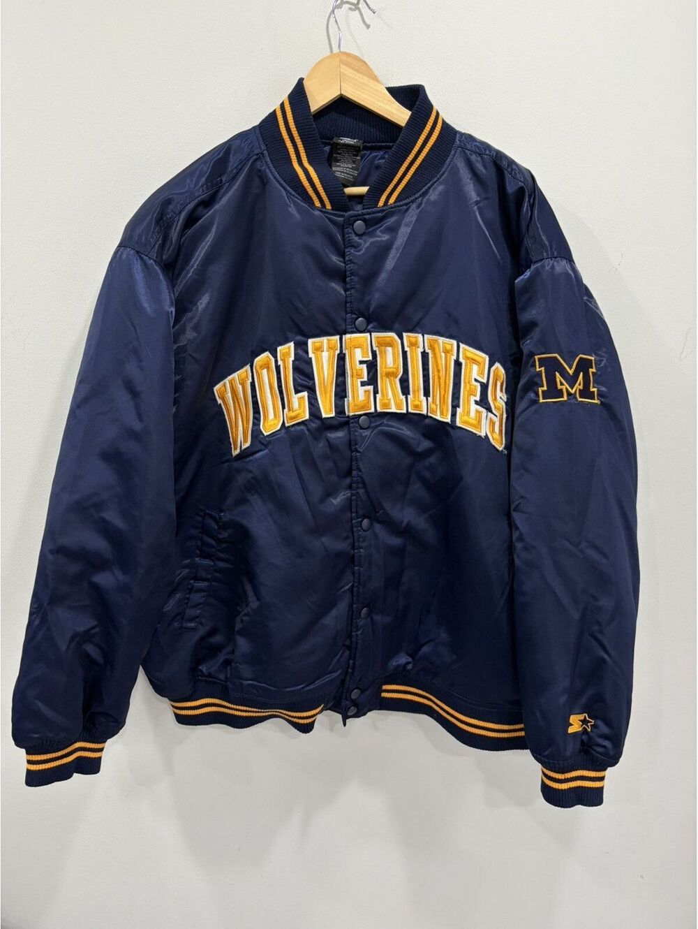 Vintage Michigan Satin Varisty Jacket Starter